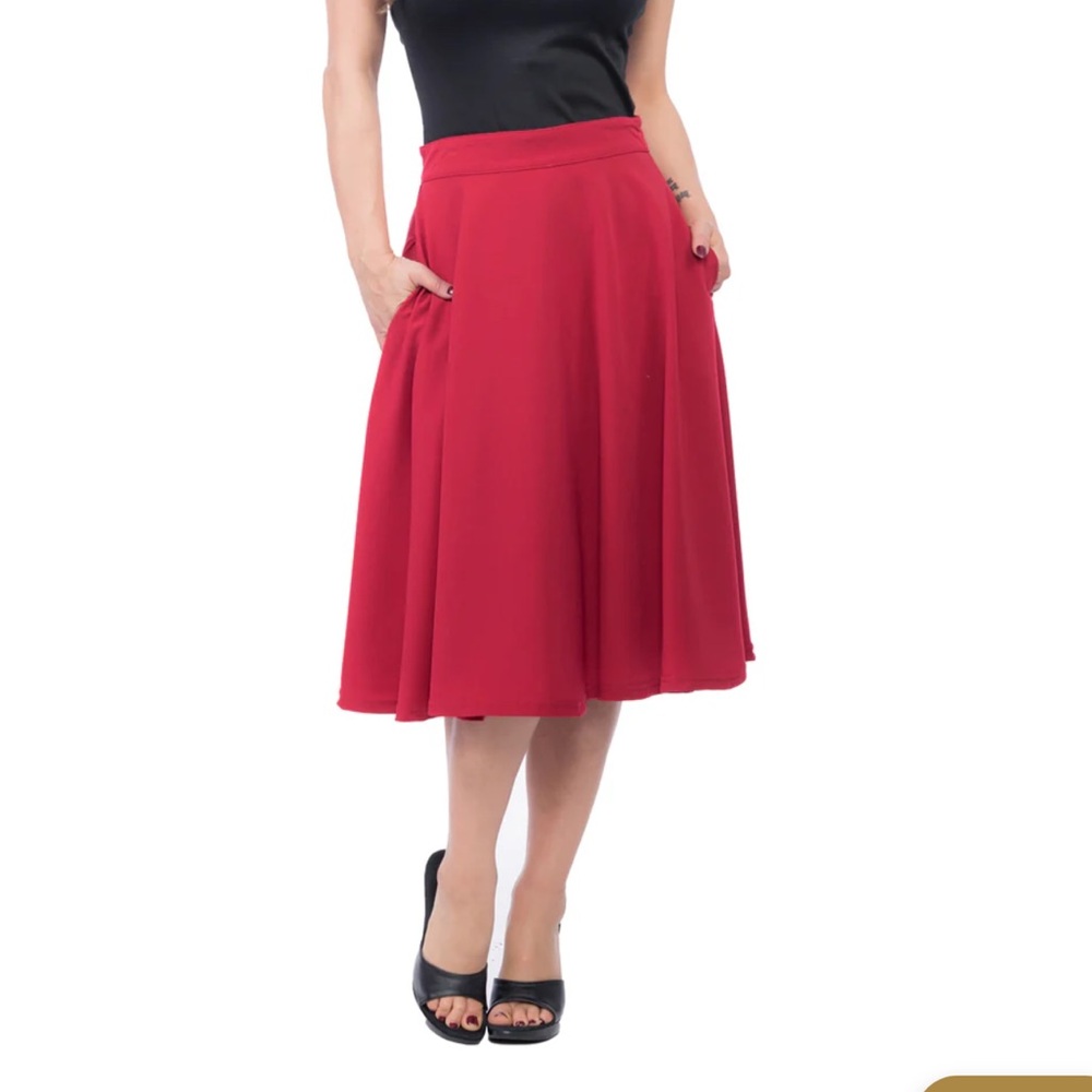 ❤️Unique Vintage Red Midi Skirt❤️